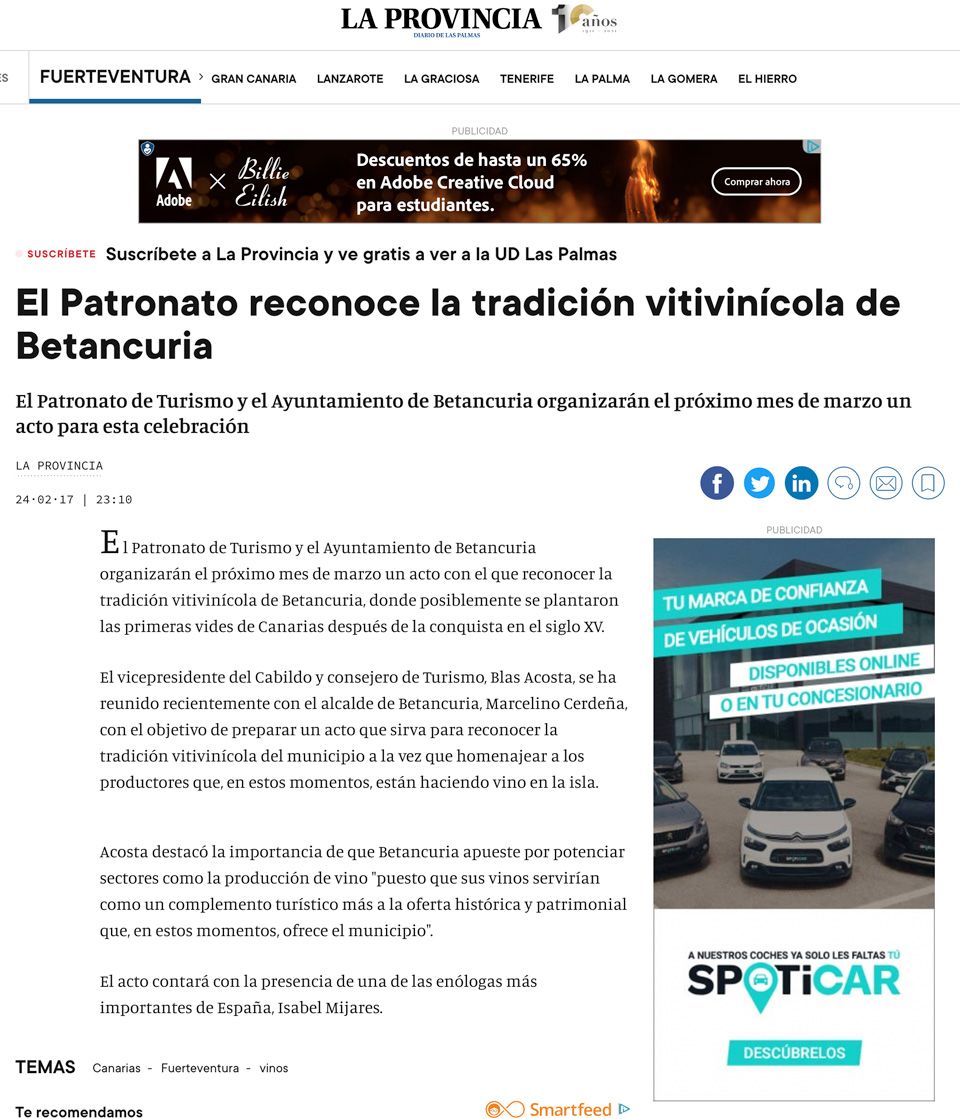 la provincia patronato reconoce la tradicion vitivinicola